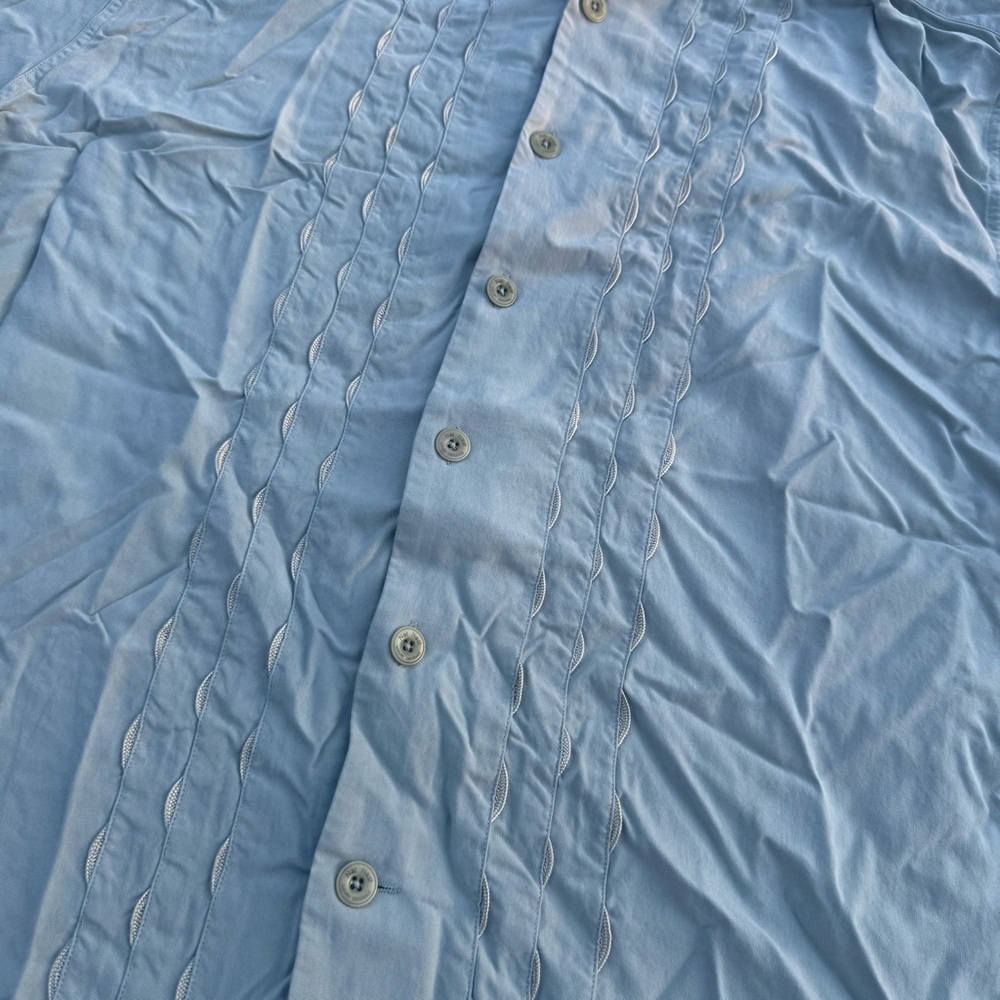 NAT NAST Men's Green Silk Casual Short Sleeve Button Down Shirt - Picture 2 of 7